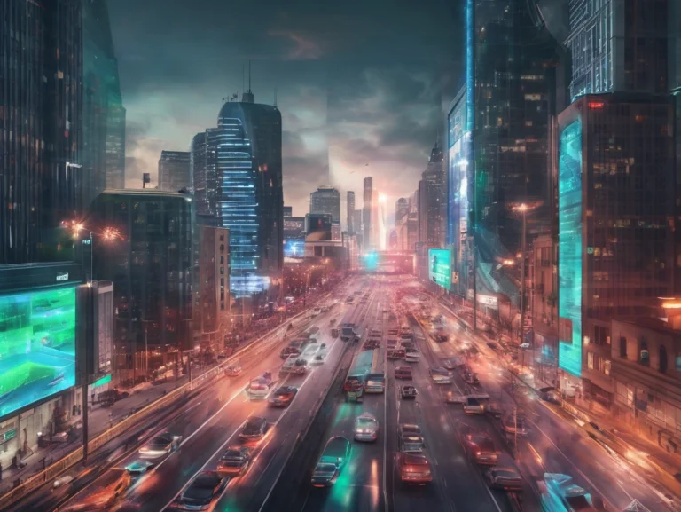 AI in Local Government a city street with cars and buildings