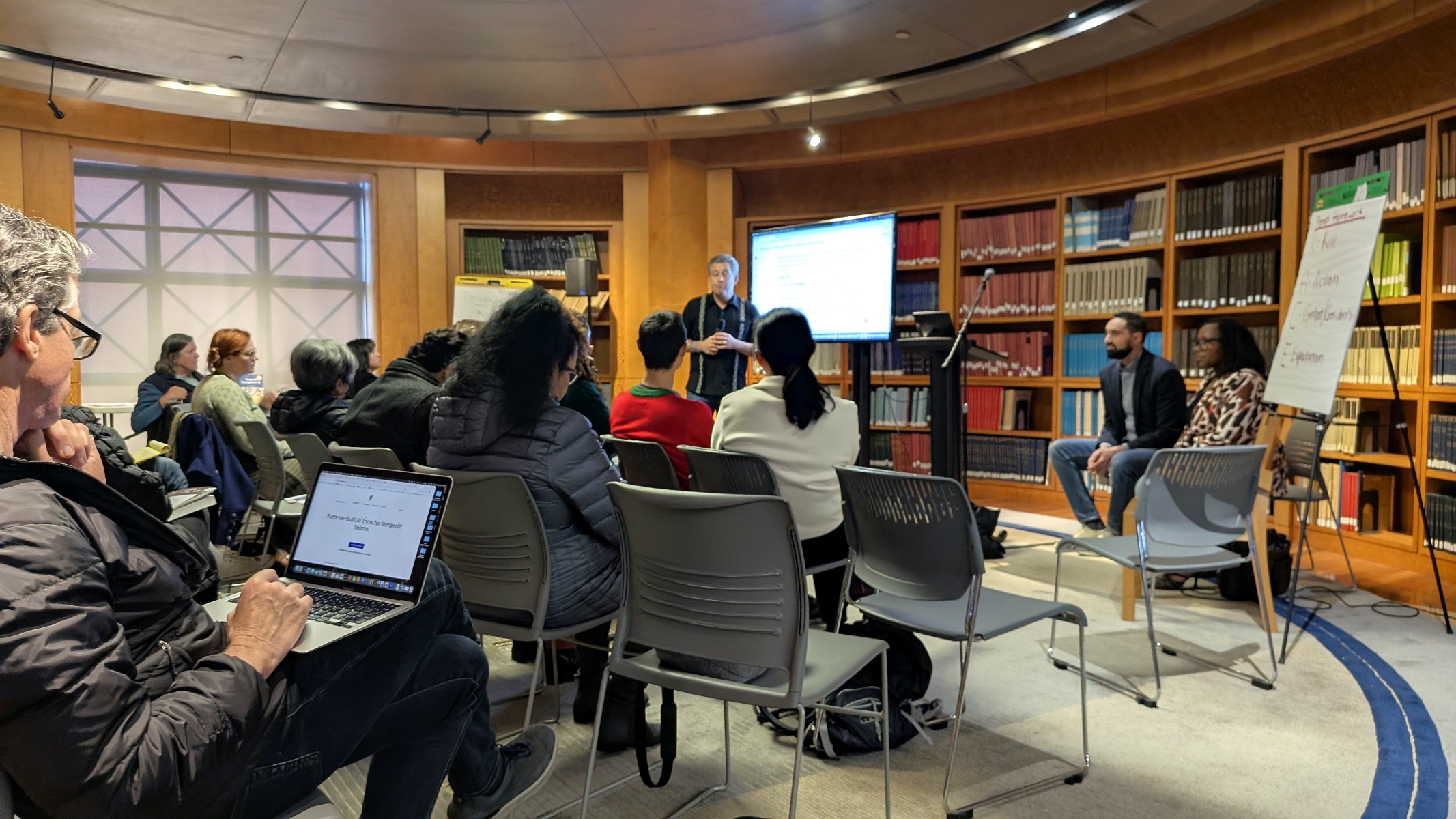 City residents participating in digital equity program at local government community center