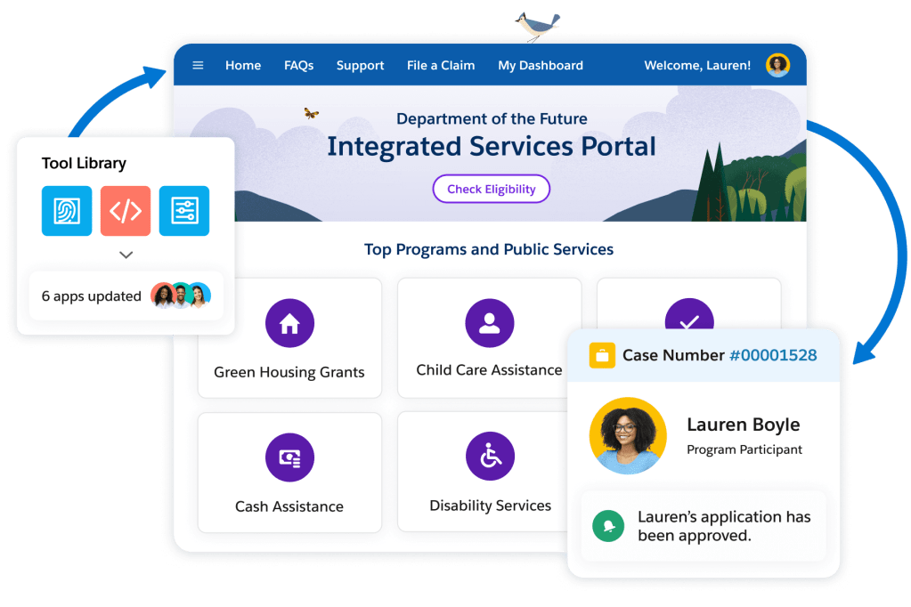 Modern government digital services platform showing reliable citizen-facing website performance